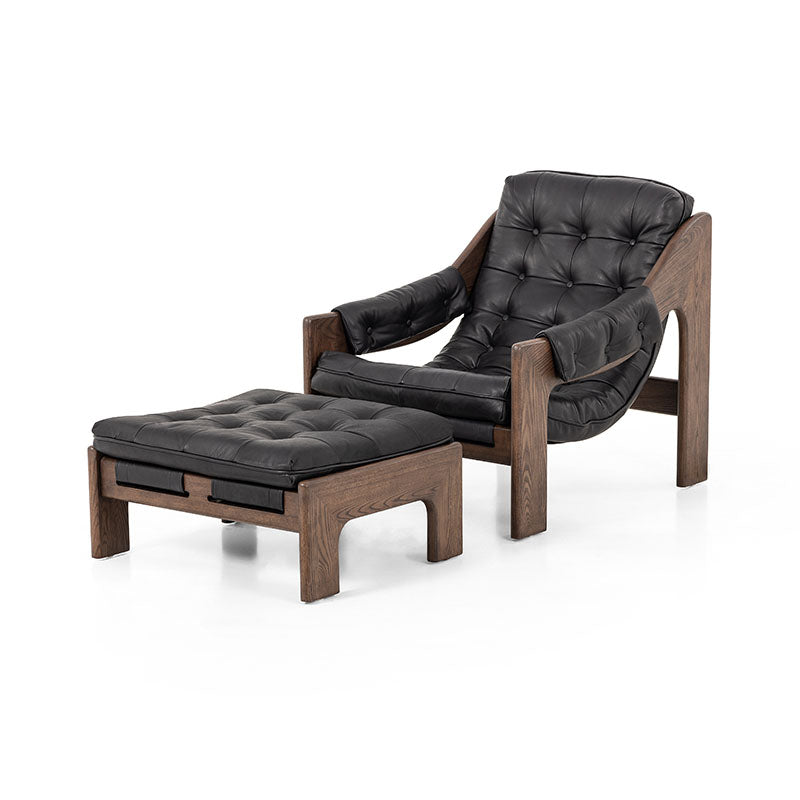 Jefferson Leather Chair & Ottoman