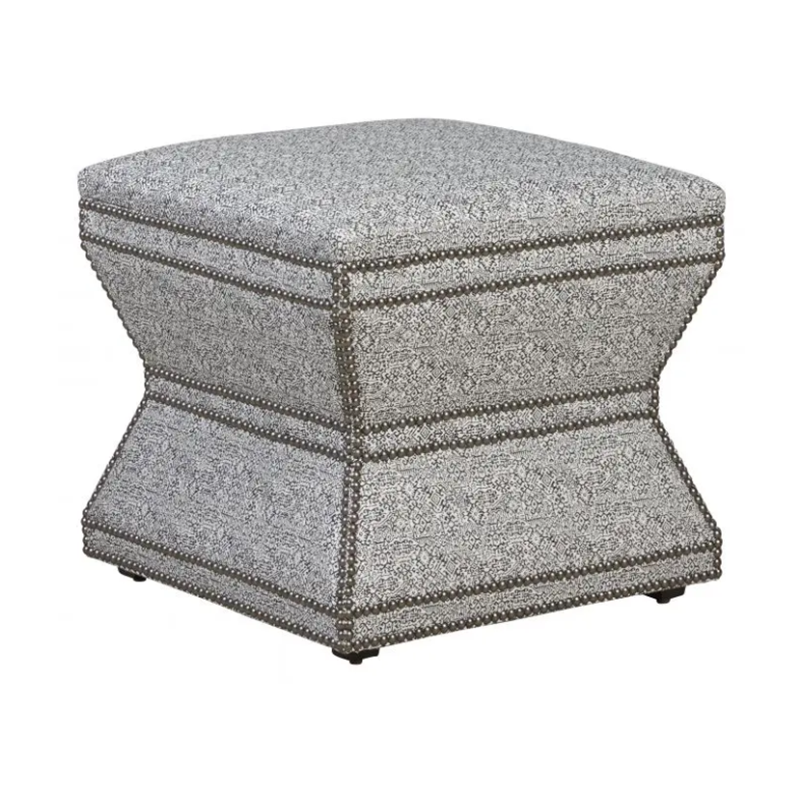Fox Heath Leather Ottoman
