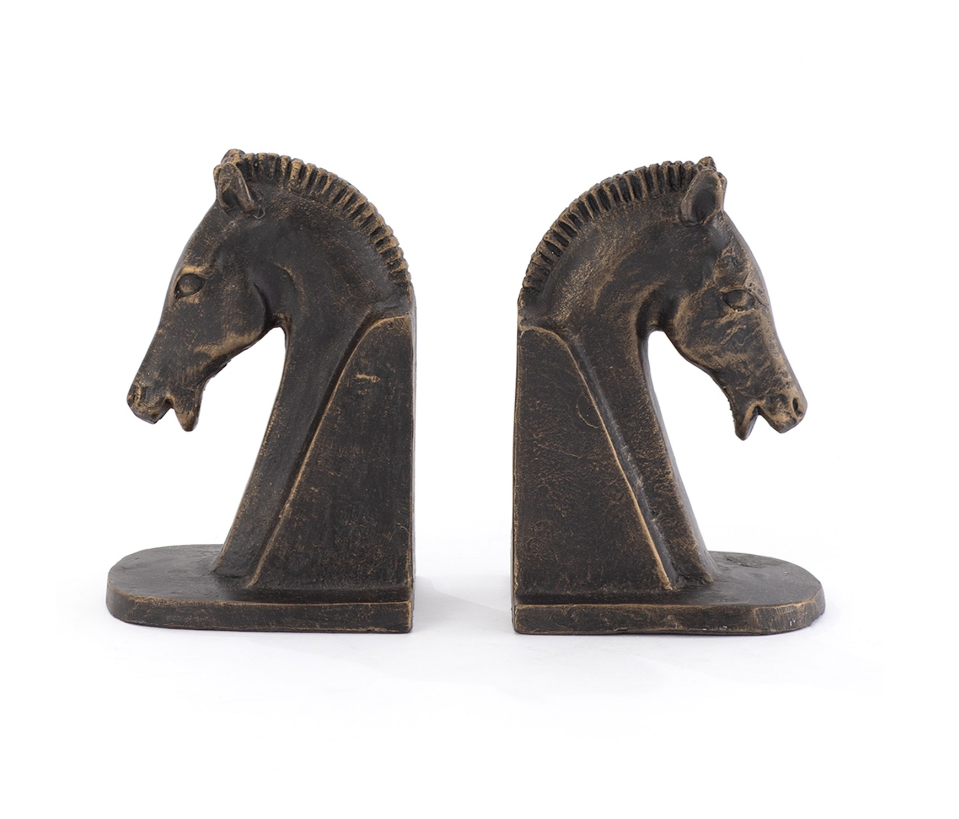 Trojan Horse Bookends in Bronze