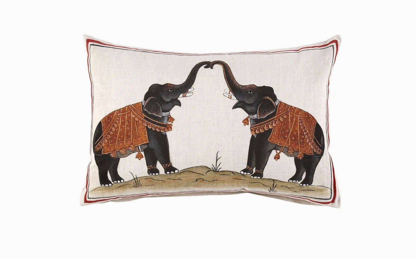 Two Elephants Decorative Pillow