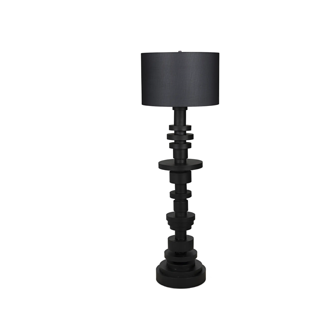 Wilton Floor Lamp with Shade, Black Iron
